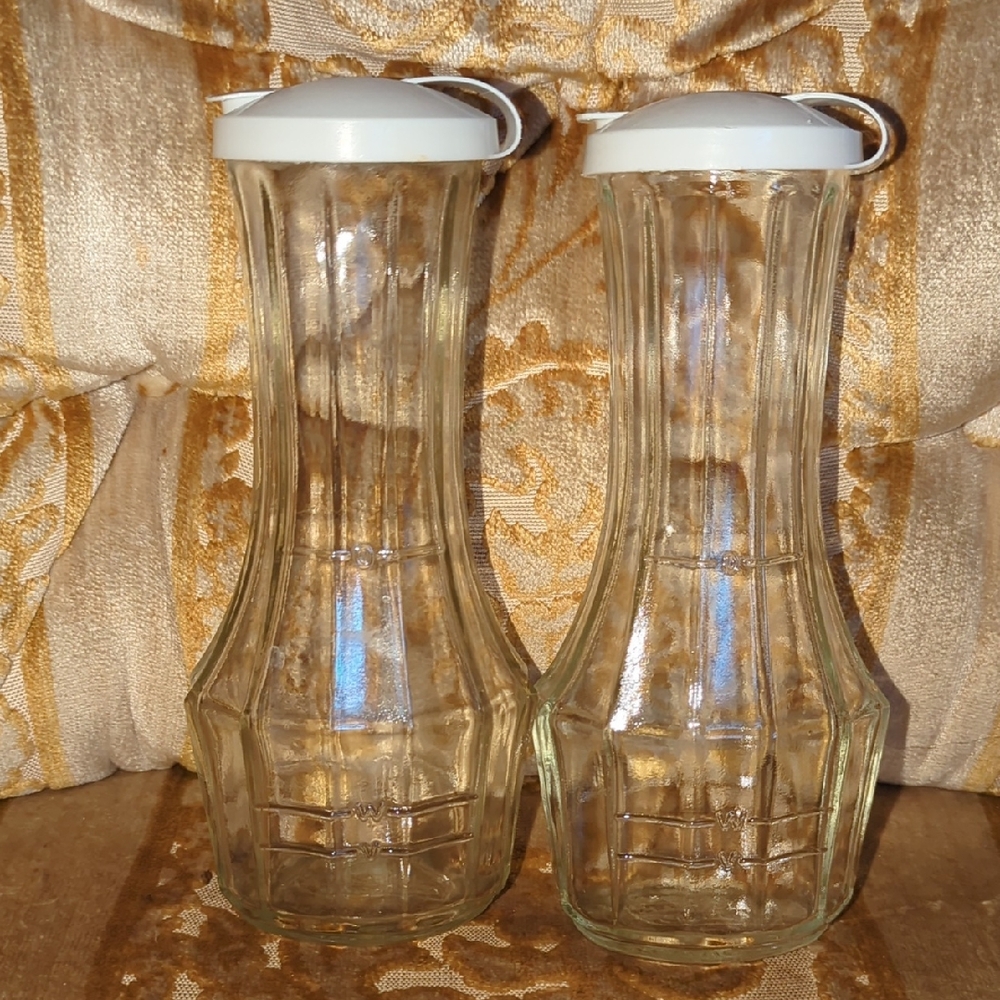 Vintage Glass Salad Dressing Cruets